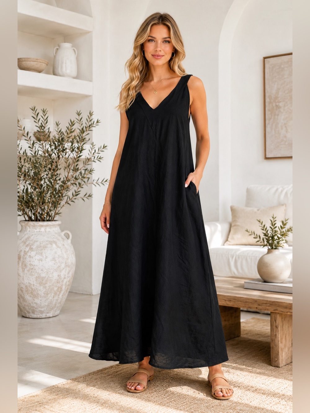 ELIE TAHARI V-NECK DRESS******SIZE: SMALL